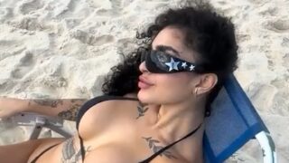 Bianca Censori Hot Nude show on beach