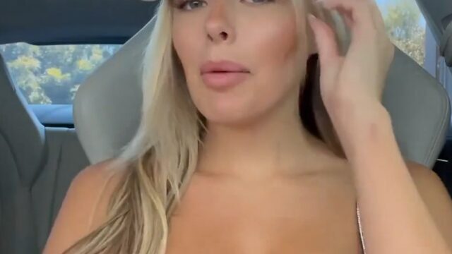 Corinna Kopf Hot nude Show in Car