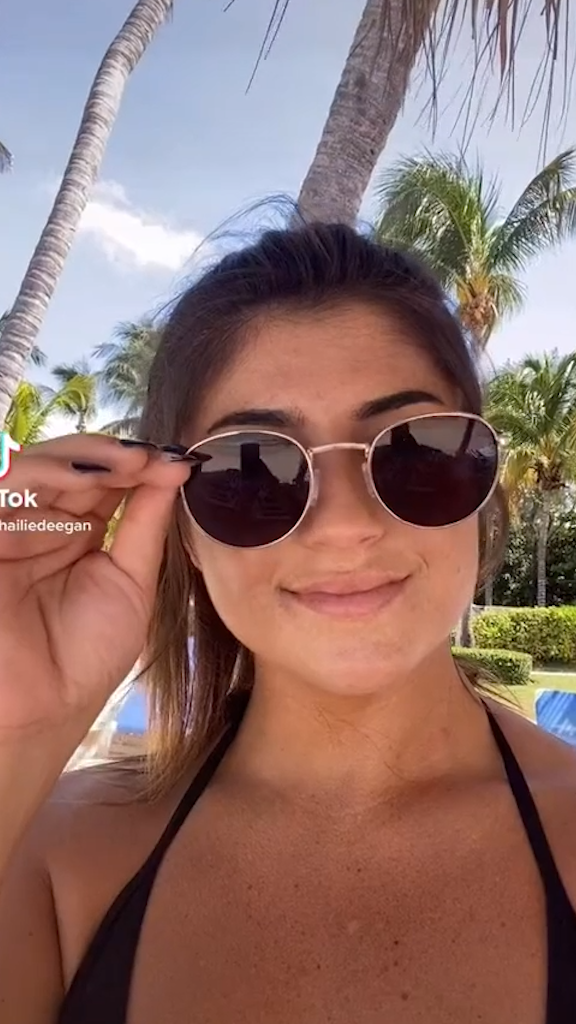 Hailie Deegan nude show hot boobs in pool