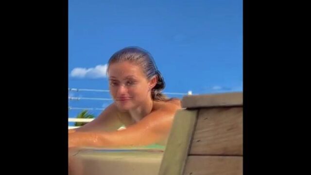 Megnutt02 Nude Topless Pool Video